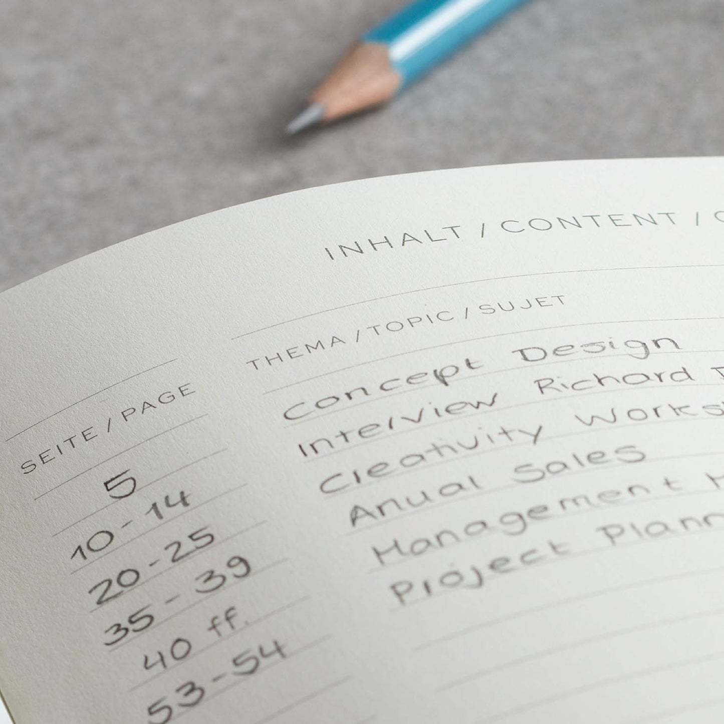 LEUCHTTURM1917 - Notebook Hardcover Medium A5-251 Numbered Pages for Writing and Journaling - Thinking Ahead (Ruled Paper, Deep Sea)