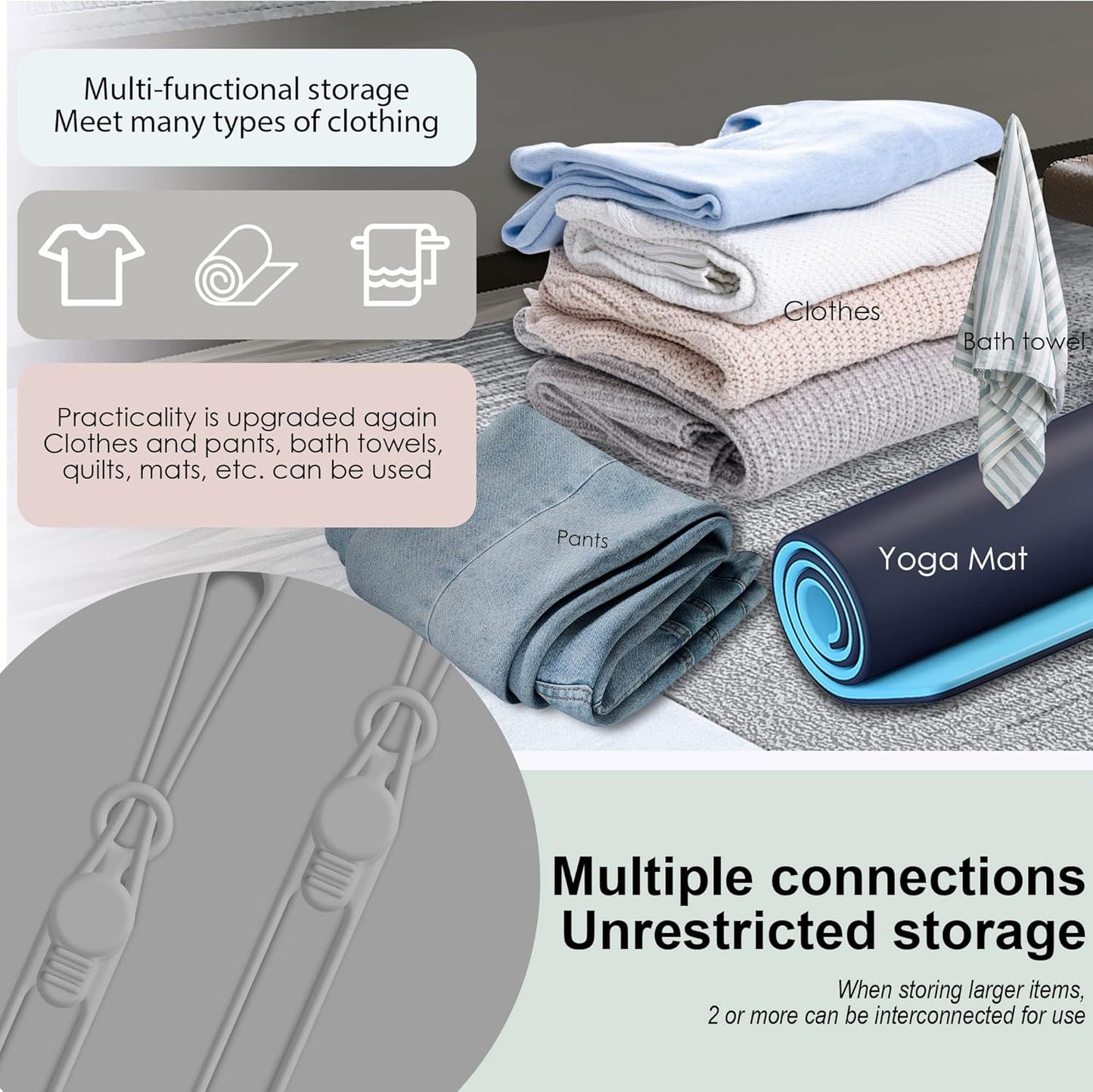 Nearockle Silicone Cable Ties Cord Organizer for Cable Management, 16PCS 4.2" and 7.1" Reusable Cable Organizer Electronic Accessories for Home, Office, Kitchen, School, Travel (Grey)