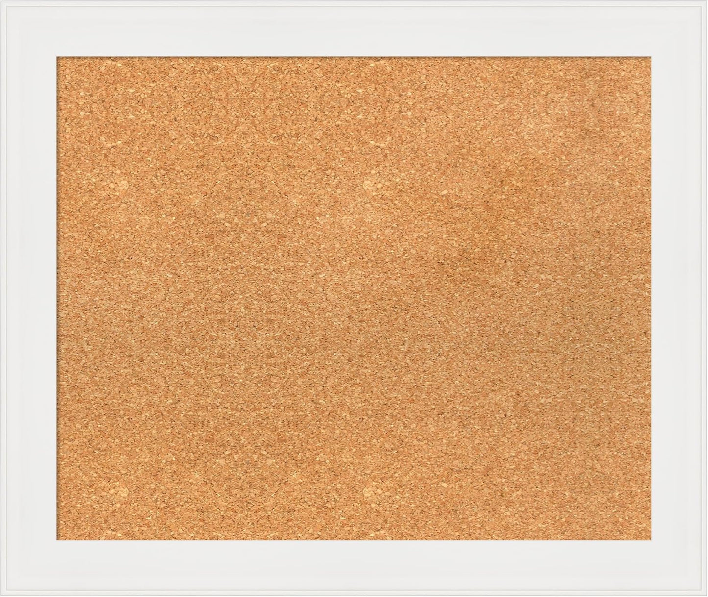 Amanti Art Natural Cork Board for Wall, 21x25 Vision Board with White Frame, Medium Corkboard Office Decor for Home Organization, Casual Corkboard Pinboard to Display Items for Home Organization in