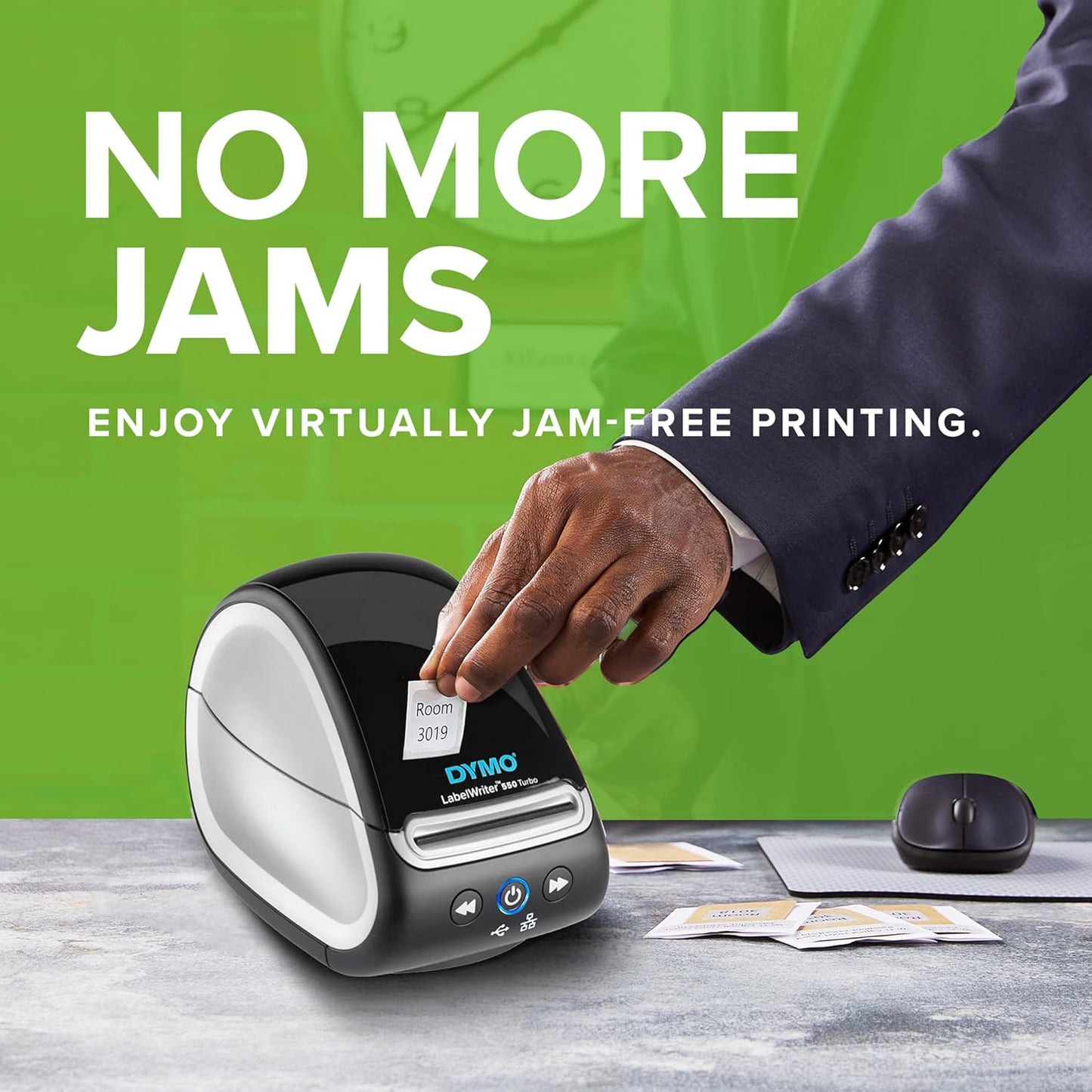 DYMO LabelWriter 550 Turbo Label Printer Bundle Label Maker with Direct Thermal Printing Automatic Includes Address Labels Multipurpose Labels Durable Multipurpose