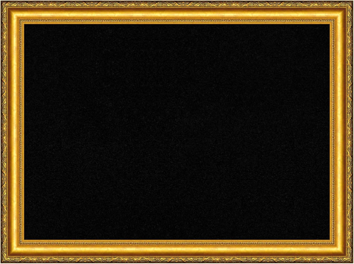 Amanti Art Black Cork Board for Wall, 24x32 Vision Board with Gold Wood Frame, Medium Corkboard Office Decor for Home Organization, Traditional Corkboard Pinboard to display items for home