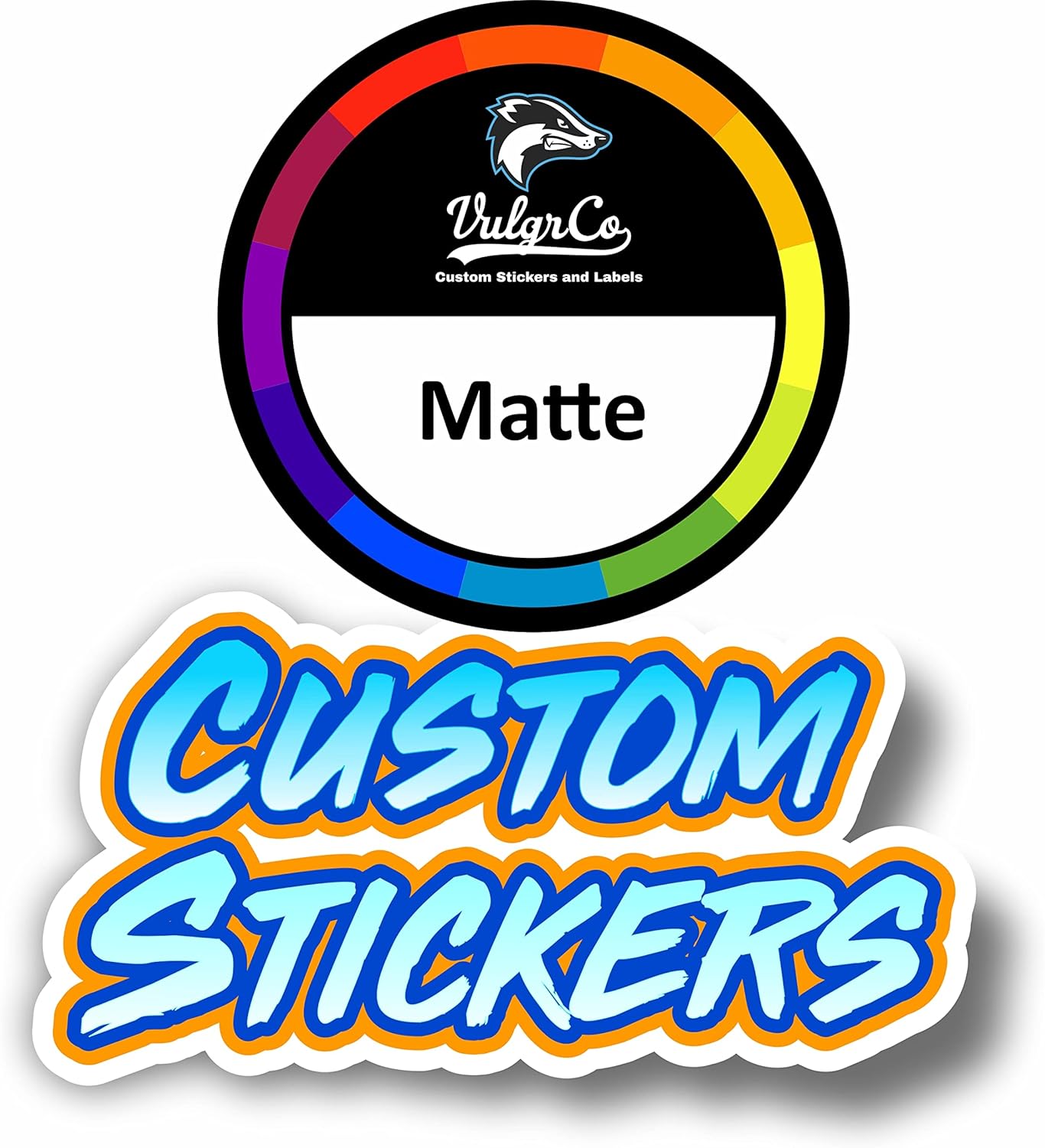 VulgrCo Personalized Custom Individually Die Cut Stickers Decals for Fun, Business, Weddings, Birthdays, Gifts Waterproof (Matte)