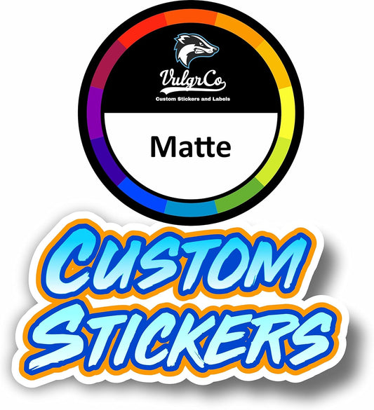 VulgrCo Personalized Custom Individually Die Cut Stickers Decals for Fun, Business, Weddings, Birthdays, Gifts Waterproof (Matte)