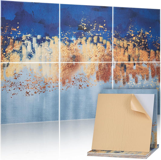 VEVOR 6 Pack Art Acoustic Panels, 70.87 x 47.24 x 0.4 inch Soundproof Wall Tiles, Self Adhesive Decorative Sound Dampening Absorbing Boards for Home, Office, Studio, Gaming Room,Theater, Pastel