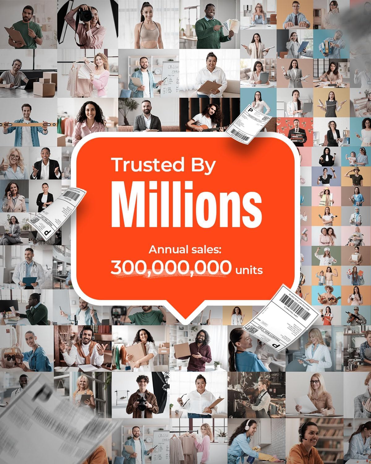 MUNBYN 4x6 Inch Direct Thermal Labels, 6000 Labels/12 Stacks(500 Pcs per Stack), Fanfold Shipping Label Paper for Thermal Printers, Permanent Adhesive Mailing Postage Labels for Shipping Packages