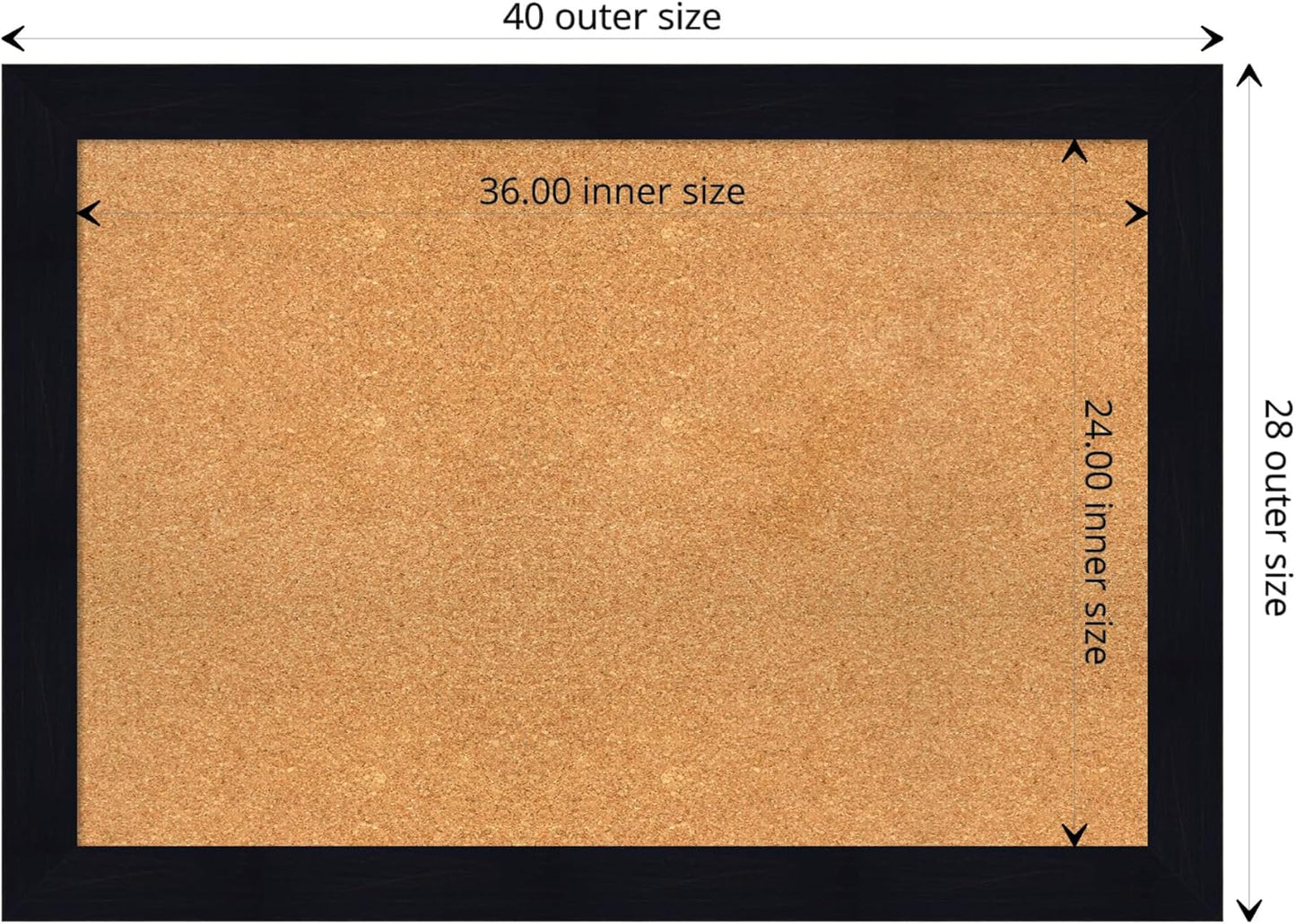 Amanti Art Natural Cork Board for Wall, 28x40 Vision Board with Blue Wood Frame, Large Corkboard Office Decor for Home Organization, Rustic Farmhouse Corkboard Pinboard to display items for home