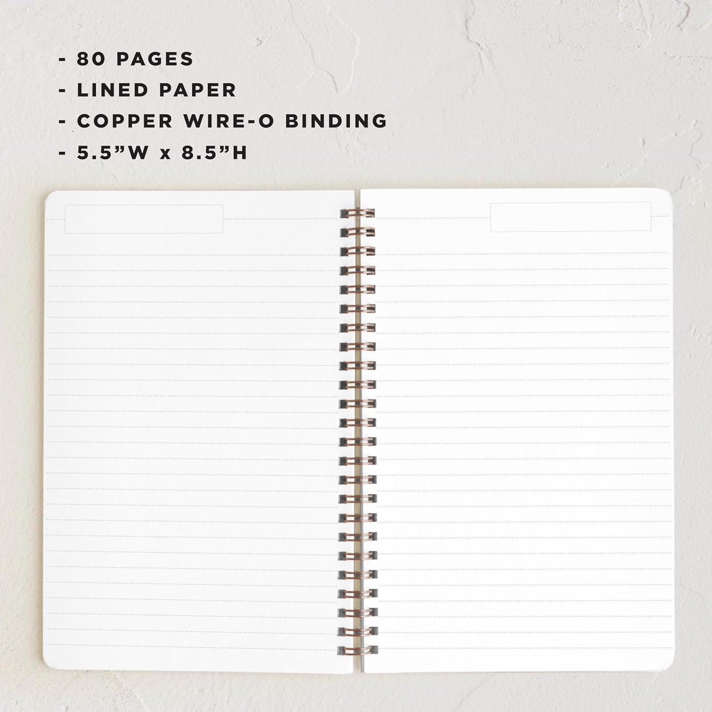 Minted Find Your Own Way Notebook, Writing Journal for Notes & Journaling, Durable Acrylic Free Cover, Abstract Modern Art Design, Spiral Bound Journal Notebook with 80 Lined Pages, 5.5" x 8.5"