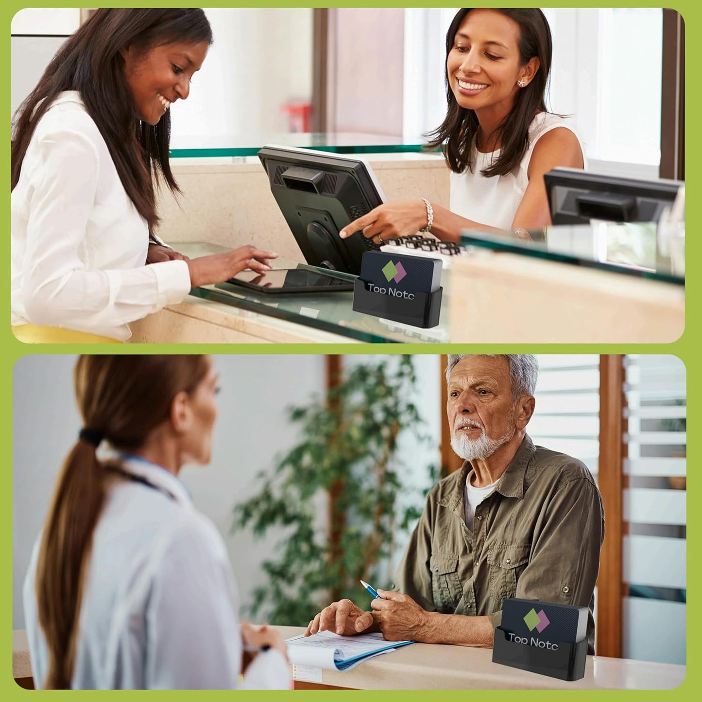 Acrylic Business Card Holder for Desk - Gift & Business Card Display Stand, Sleek & Durable Card Holder Display for Office, Home & Retail Use, Fits 50 Business Card, 12 Pack - Black