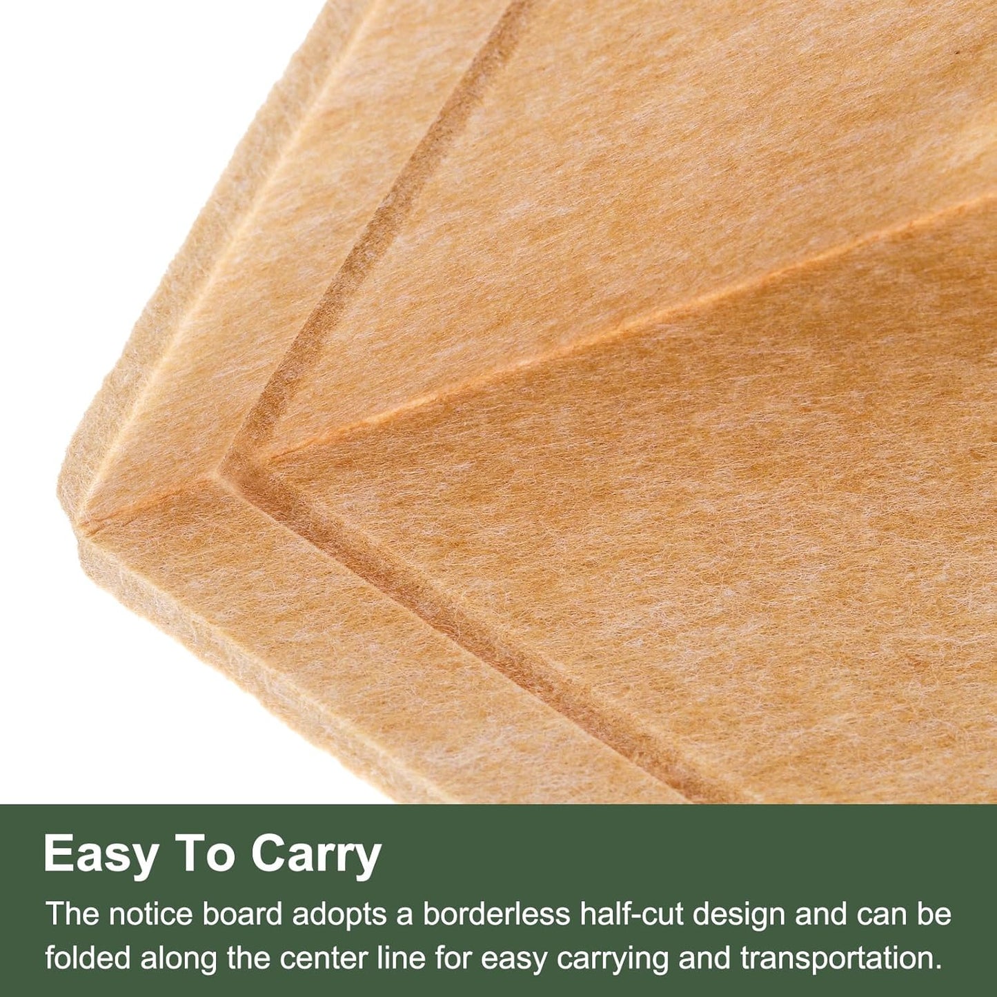 YOKIVE Felt Bulletin Board, 31.5 x 24 -Inch Foldable Decorative Pin Board Self Adhesive Felt Cork Board with 20 Pushpins, Great for Wall, Photo Display, Paste Note, Schedule(Beige Brown)