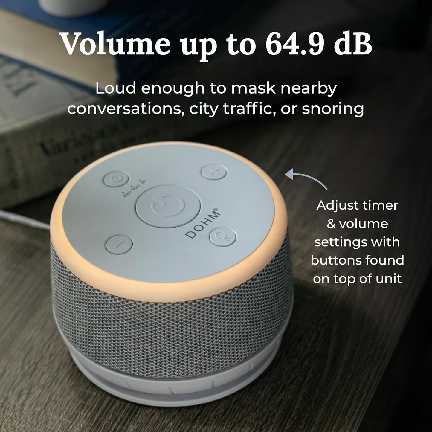 Yogasleep Dohm Nova White Noise Sound Machine, Better Sleep for Babies & Adults. Includes Night Light, 10 Fan Speeds & Calming Pink Noise for Louder Noise Masking. Noise Canceling for Office Privacy.