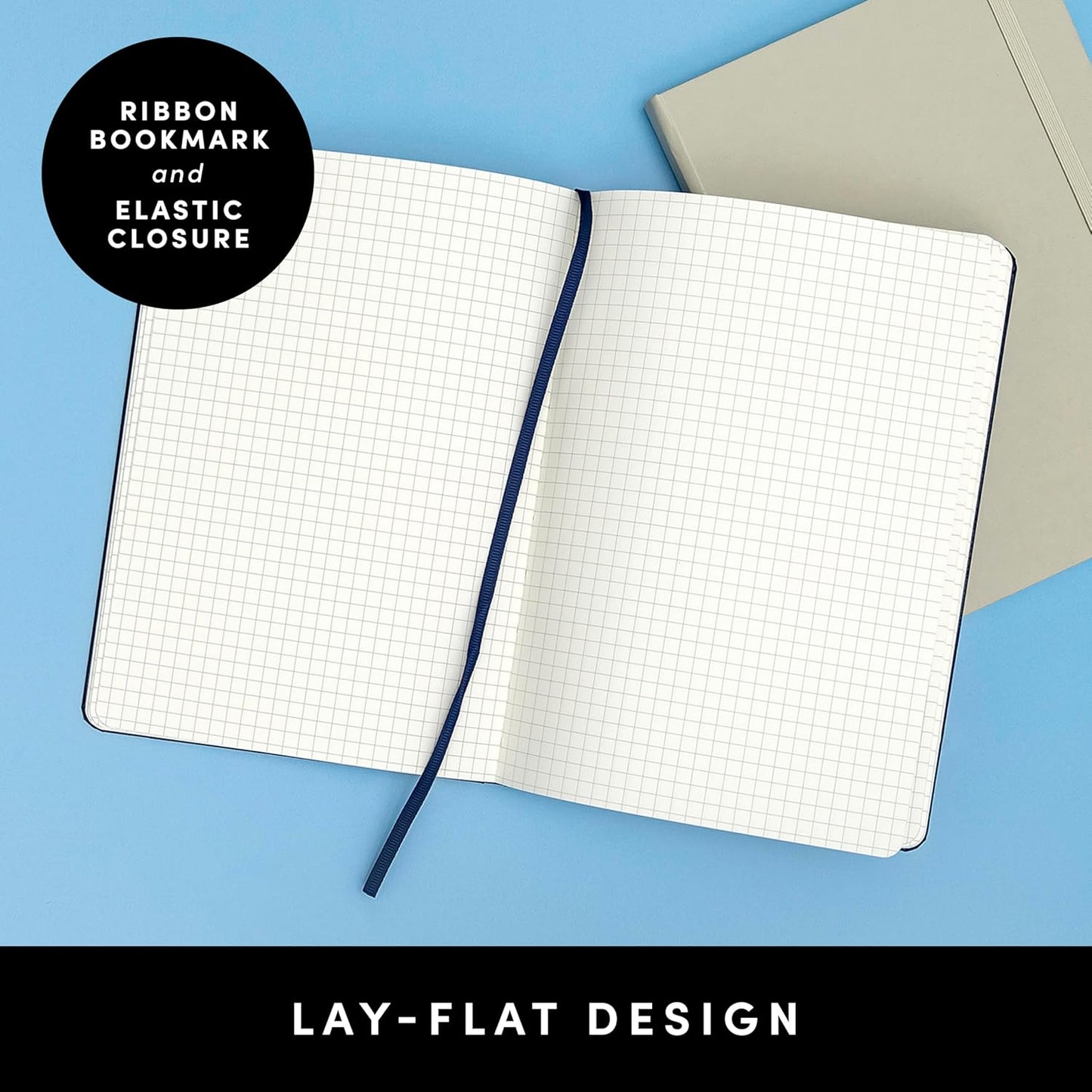 PAPERAGE Graph Paper Journal Notebook, (Burgundy), 160 Pages, Medium 5.6 in x 8 in - 100 GSM Thick Paper – Hardcover Grid Notebook for Work or School