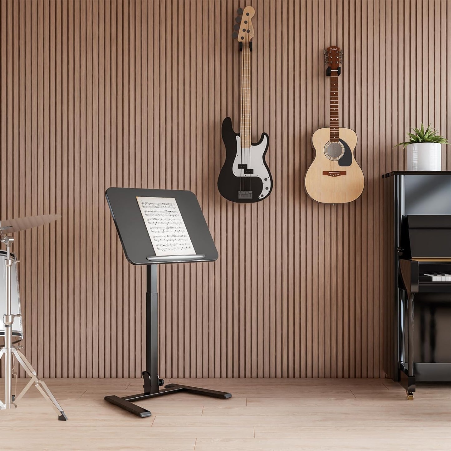 Mobile Folding Desk 25 Inch - No Assembly Sit-Stand Desk,Height Adjustable Rolling Laptop Desk, Space-Saving Portable Desk with Wheels for Home Office Craft & Study, Black