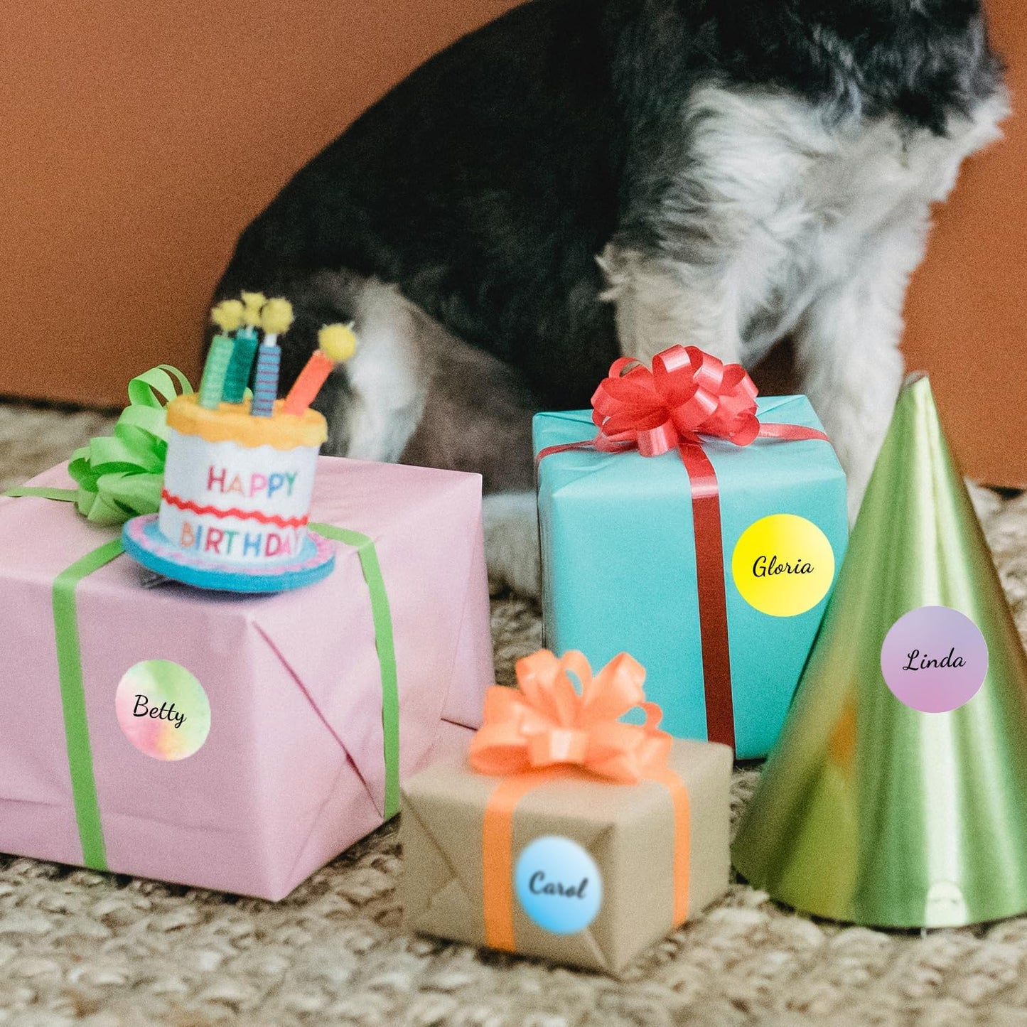 1.5 Inch White Round Thermal Sticker Labels, Self-Adhesive Circle Direct Thermal Labels, Multi-Purpose Roll Sticker Labels for DIY Logo Design with Perforation Line（ 500 Labels，2 Rolls）