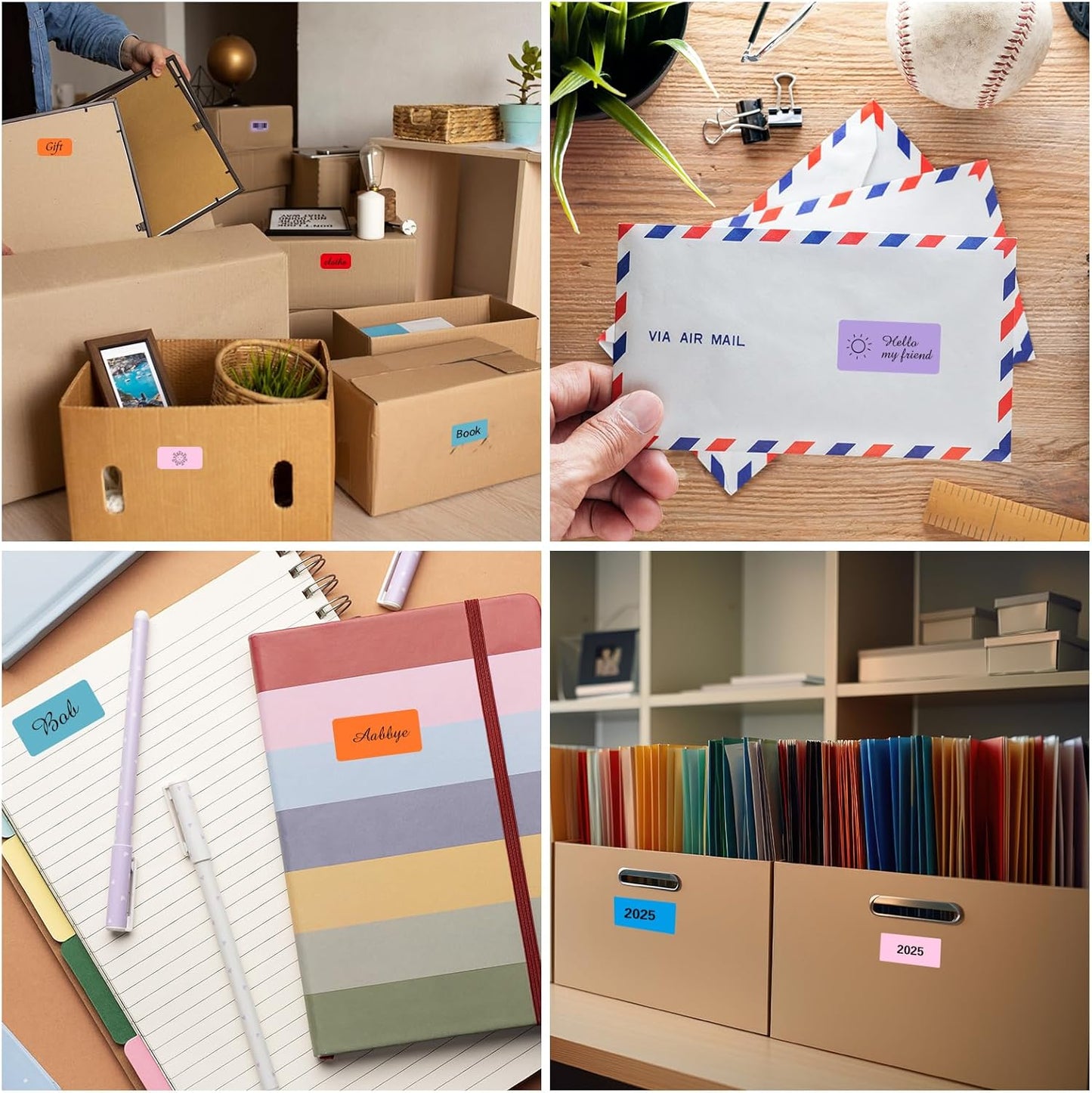 -1" x 2-5/8" Address Labels- Neon Color Stickers for Laser/Inkjet Printer mailing Labels 8.5"×11"-Lake Blue