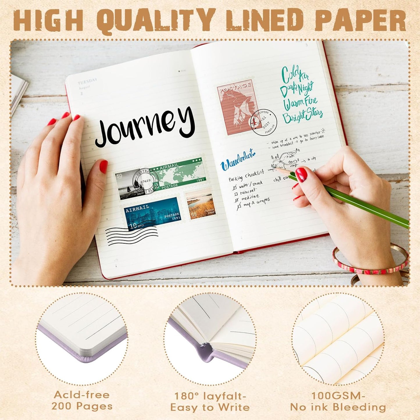 Estune Tree Small Notebooks Pen Leather Lined Pocket Subject Notebooks Hardcover Pocket Notepad Cute Ruled Leather Journals with Pen Holder for Men Women School Business, A6 (Elegant Color,20 Set)