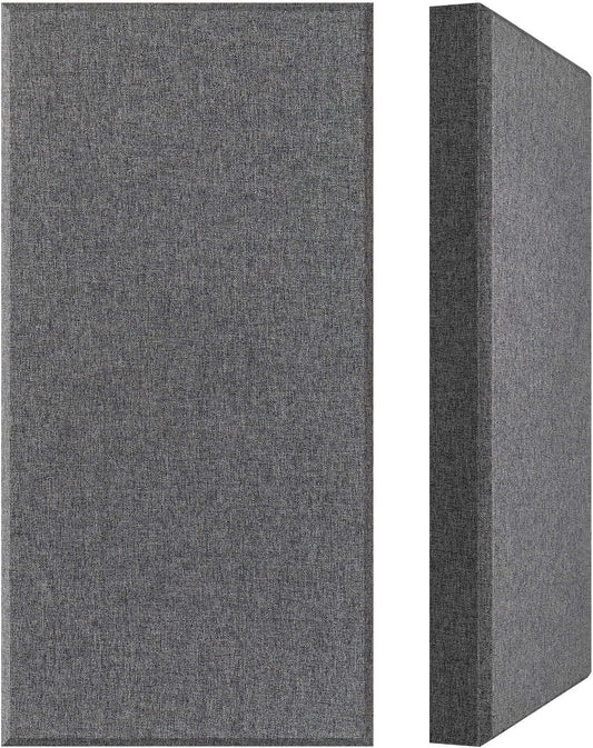 UMIACOUSTICS 2 PCS Acoustic Panels, Fiberglass Sound Absorbing Panels, Self-adhesive Sound Proof Panels for Studios, Office, Home Theater. (Heather)