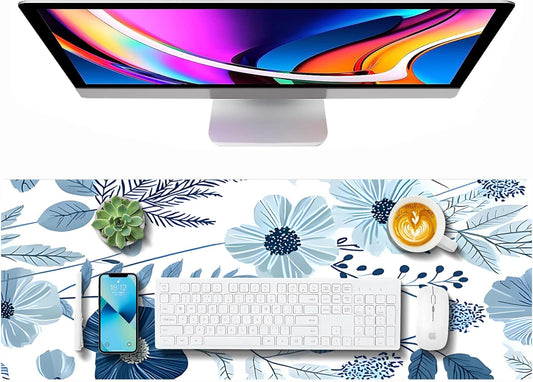 Large Gaming Mouse Pad (31.5"x11.8") - XXL PU Leather Waterproof Desk Mat with Non-Slip Rubber Base for Keyboard, PC & Office