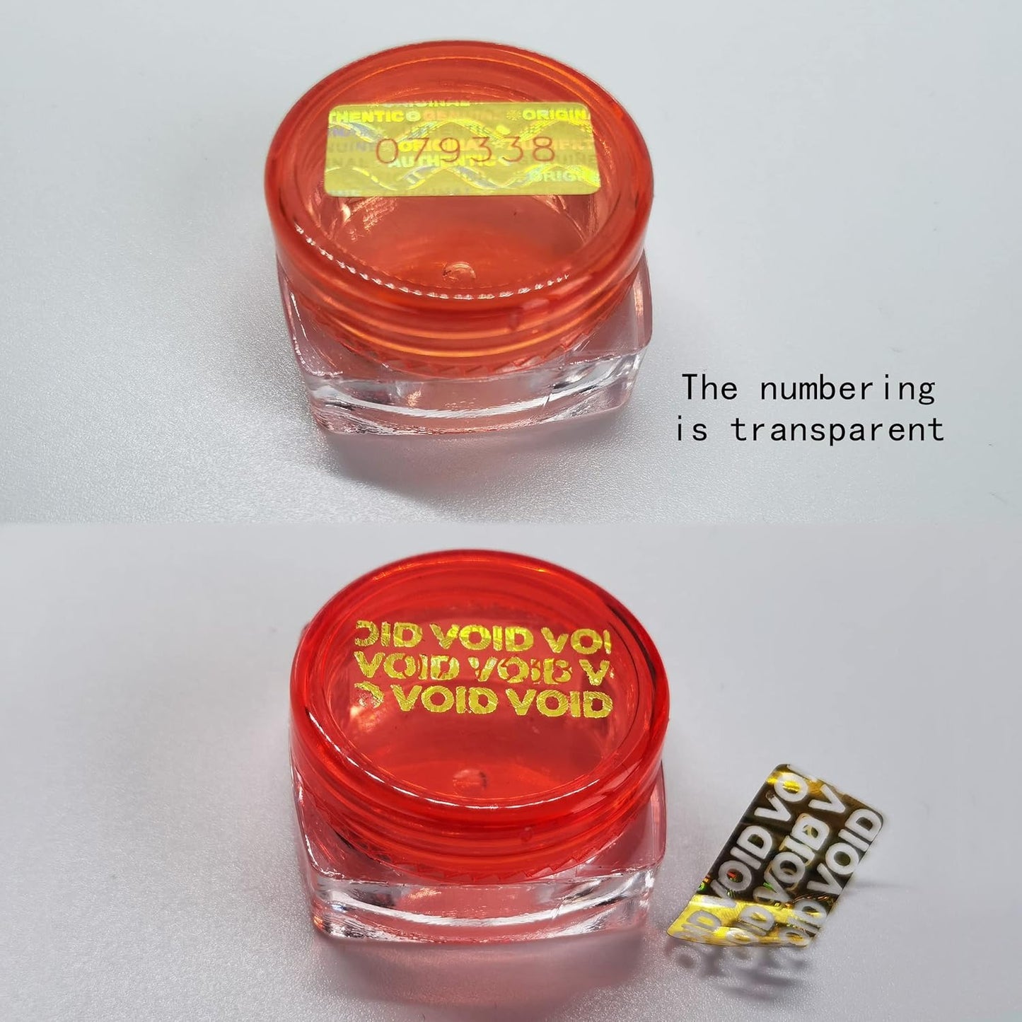 Tamper Proof Stickers Hologram Labels/Sticker High Security Tamper Evident Seal Warranty Void w/Unique Sequential Serial Numbering Original Genuine Authentic Rectangle (0.8x0.4 inch Gold 180pcs)