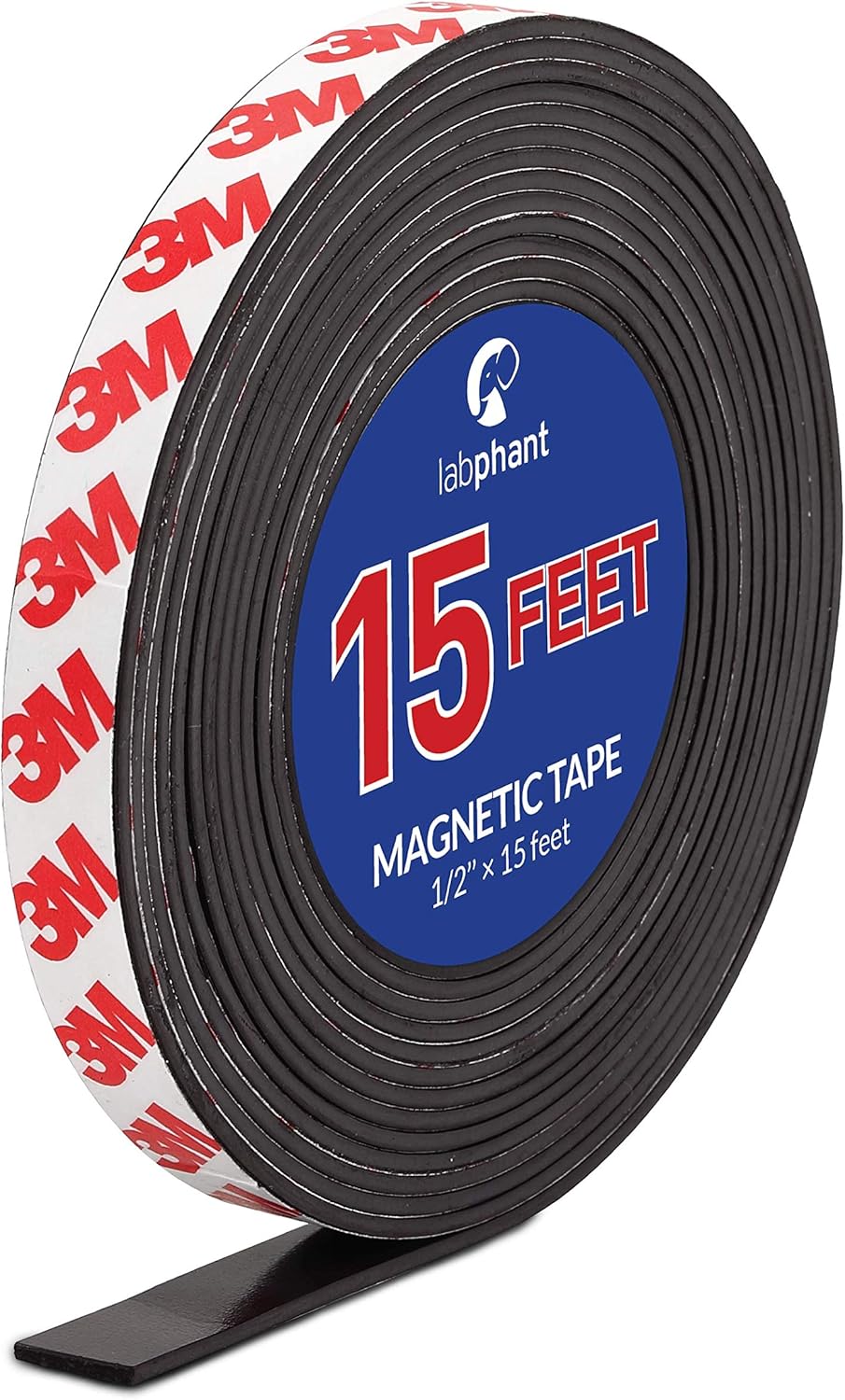 Magnetic Tape, 15 Feet Magnet Tape Roll (1/2'' Wide x 15 ft Long), with 3M Strong Adhesive Backing. Perfect for DIY, Art Projects, whiteboards & Fridge Organization