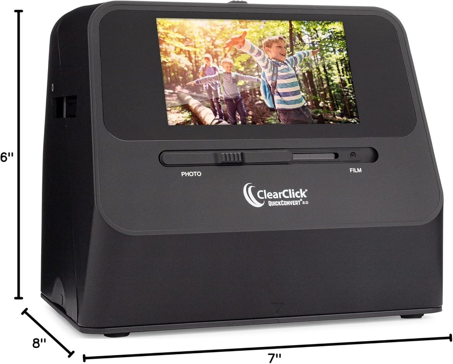 ClearClick QuickConvert 2.0 Photo, Slide, and Negative Scanner - Scan 4x6 Photos & 35mm, 110, 126 Film - No Computer Required - 22 MegaPixels