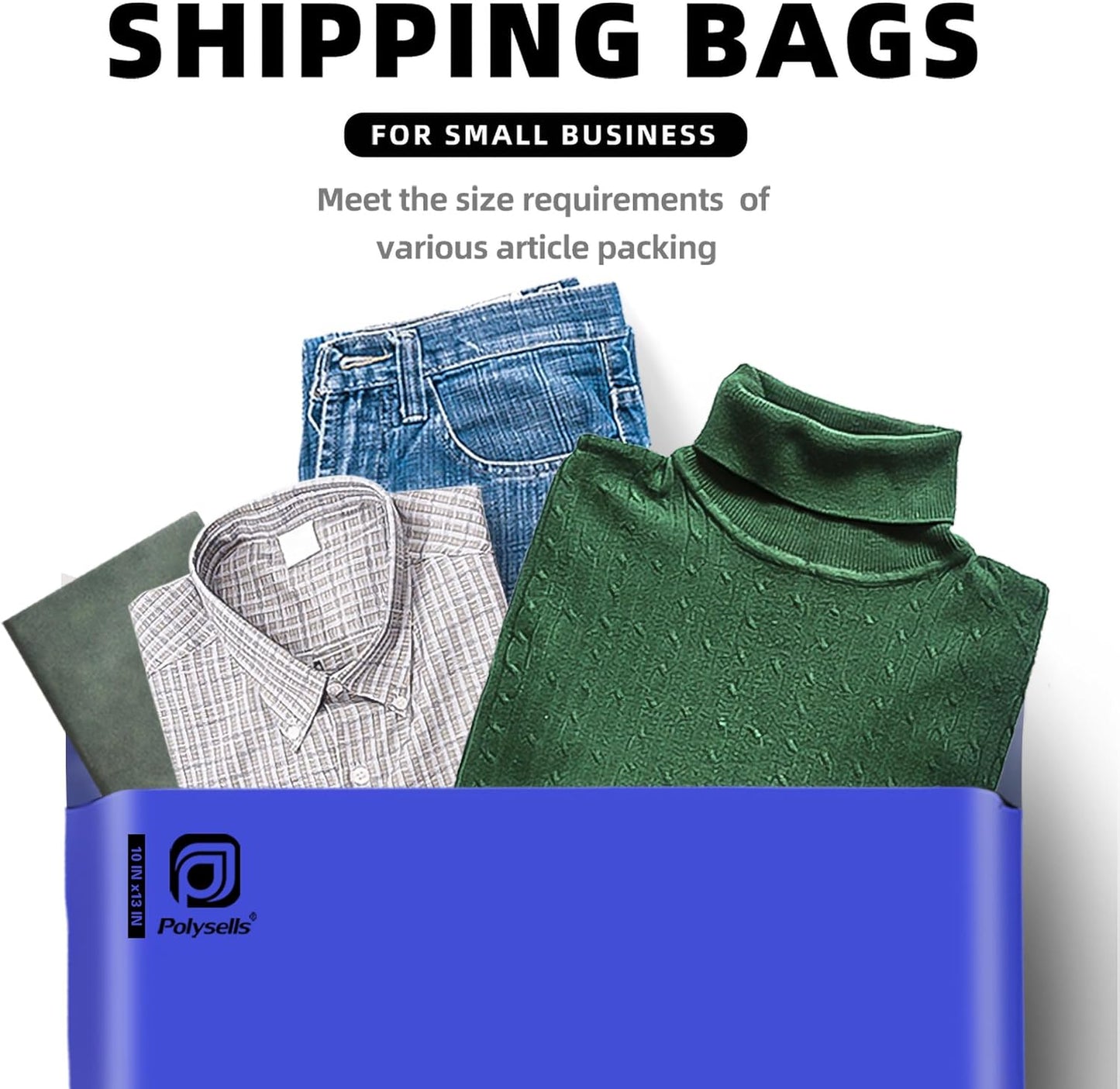 POLYSELLS 100 pcs 10x13 Inches Purple Poly Mailers Shipping Envelopes, Strong Adhesive Sealing, Waterproof, and Tear-resistant Postal Mailing Bags for Clothing, Books, and Accessories