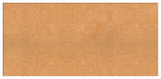 Amanti Art Natural Cork Board for Wall, 23x47 Vision Board with White Frame, Oversize Corkboard Office Decor for Home Organization, Modern Corkboard Pinboard to Display Items for Home Organization in