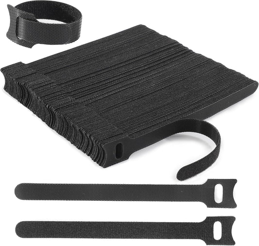 Reusable Cable Ties, 126 PCS 6 Inches Adjustable Cord Straps Wire Organizer Cord Wrap and Hook Loop Cable Management