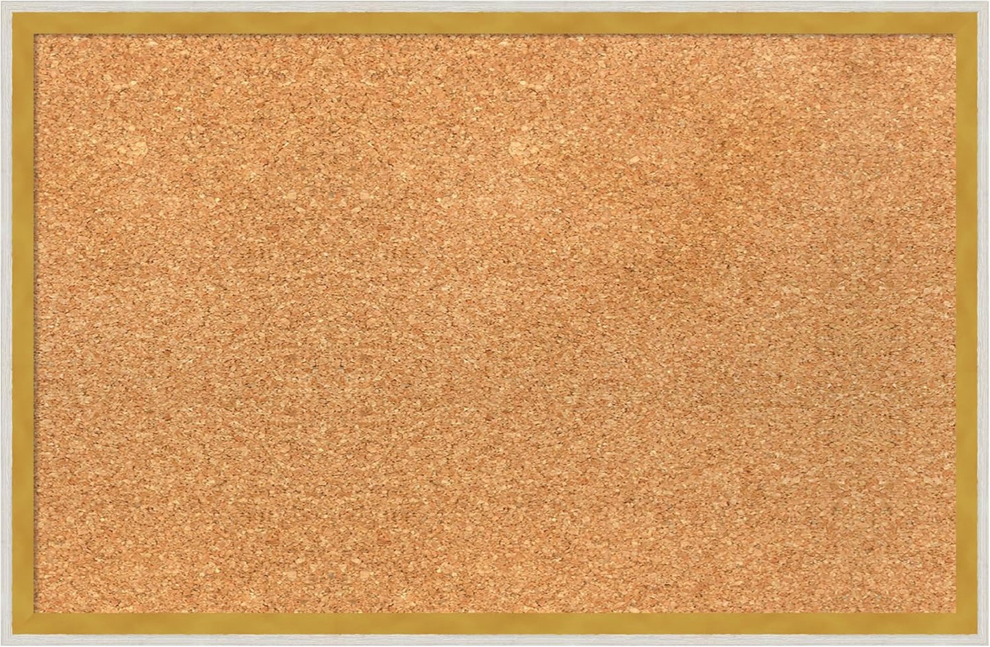 Amanti Art Natural Cork Board for Wall, 15x23 Vision Board with White Frame, Small Corkboard Office Decor for Home Organization, Modern Corkboard Pinboard to Display Items for Home Organization in