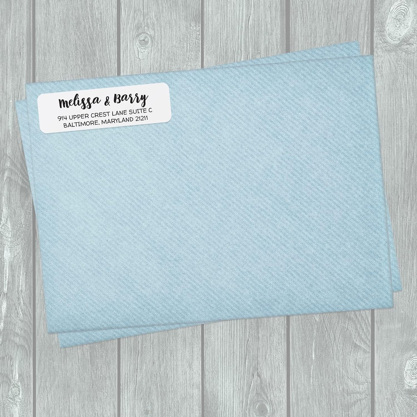 White Modern Rolled Address Labels/Roll of 250 Personalized Address Labels/Designer Return Address Stickers in Elegant Plastic Dispenser