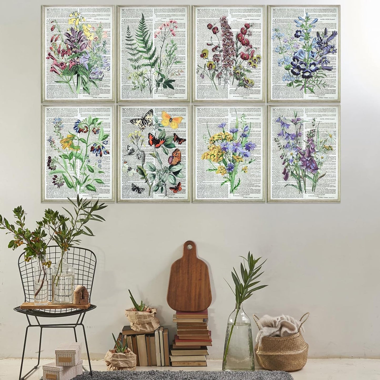 8 Pack Art Acoustic Panels, 48"x32" Soundproof Wall Panels, Decorative Sound Absorbing Panels with Self Adhesive, Sound Dampening Panels, Acoustic Treatment for Home, Office, Studio(Flower)