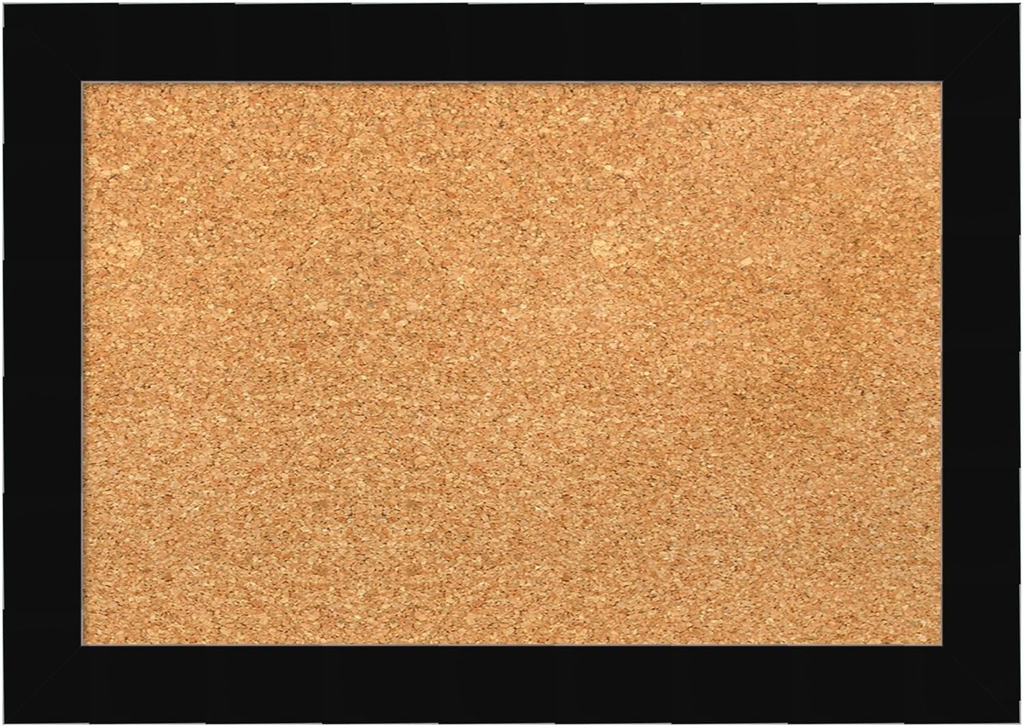 Amanti Art Natural Cork Board for Wall, 15x21 Vision Board with Black Wood Frame, Small Corkboard Office Decor for Home Organization, Modern Corkboard Pinboard to Display Items for Home Organization