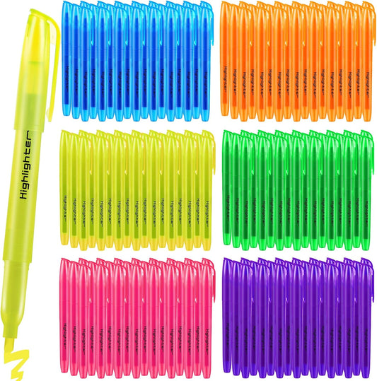 Highlighters Assorted Colors Bulk, 150 Pcs Pastel Highlighters Bulk with 6 Colors for Office and School