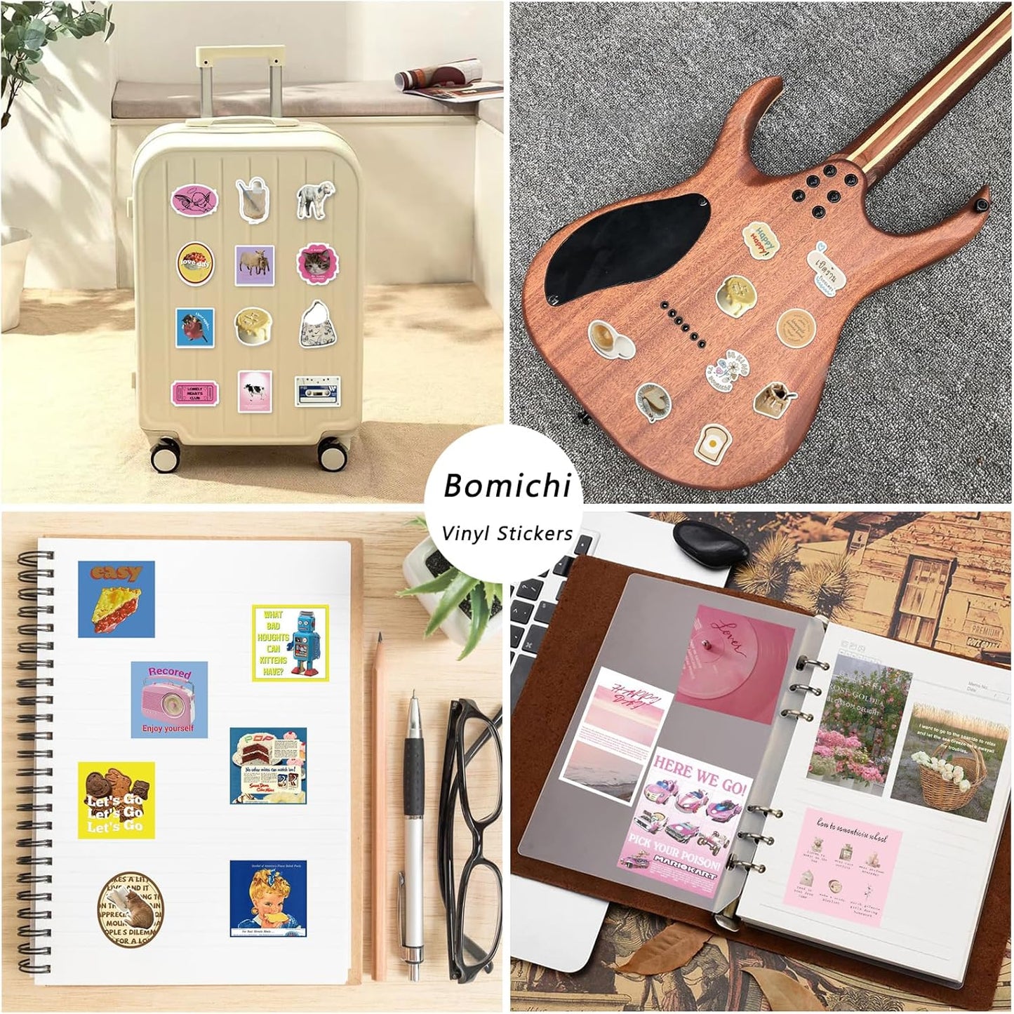 200 Pcs Cartoon Stickers,Graffiti Cute Vinyl Aesthetic Waterproof Stickers for Scrapbooking Junk Journal Bullet Journal Collage DIY Crafts Card Making Water Bottles Phone Case