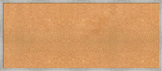 Amanti Art Natural Cork Board for Wall, 19x43 Vision Board with White Frame, Oversize Corkboard Office Decor for Home Organization, Cottage Corkboard Pinboard to Display Items for Home Organization