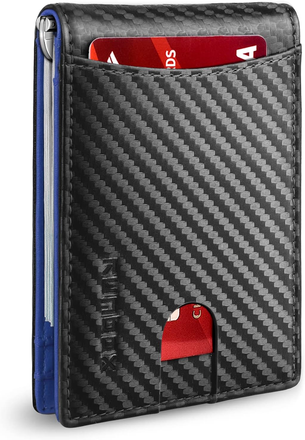 Slim Wallet for Men Genuine Leather RFID Blocking Bifold Minimalist Front Pocket Mens Wallet with Money Clip Thin Gift Box