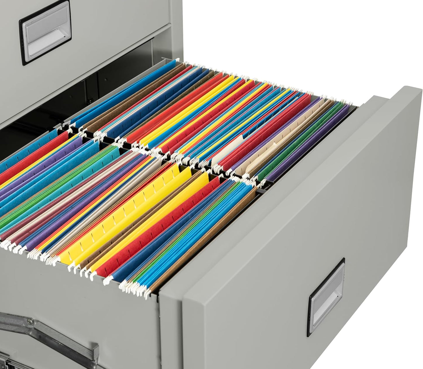 31 inch Wide 2-Drawer Lateral Fireproof File Cabinet – Legal and Letter Size Filing – Key Lock – Water Resistant – Fire Safe and Impact Rated – Light Gray Finish – Model LAT2W31LG