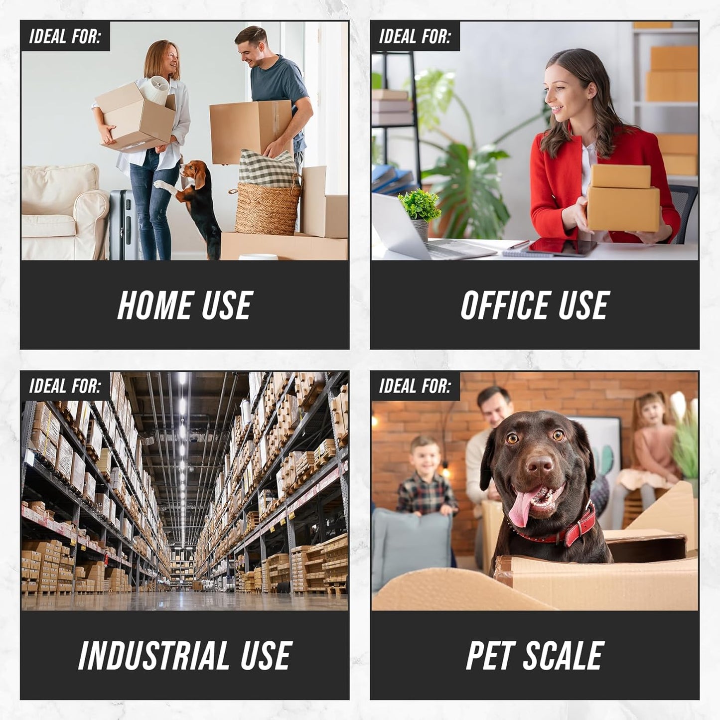 Smart Weigh 440lbs x 6 oz. Digital Heavy Duty Shipping and Postal Scale, with Durable Stainless Steel Large Platform, UPS USPS Post Office Postal Scale and Luggage Scale