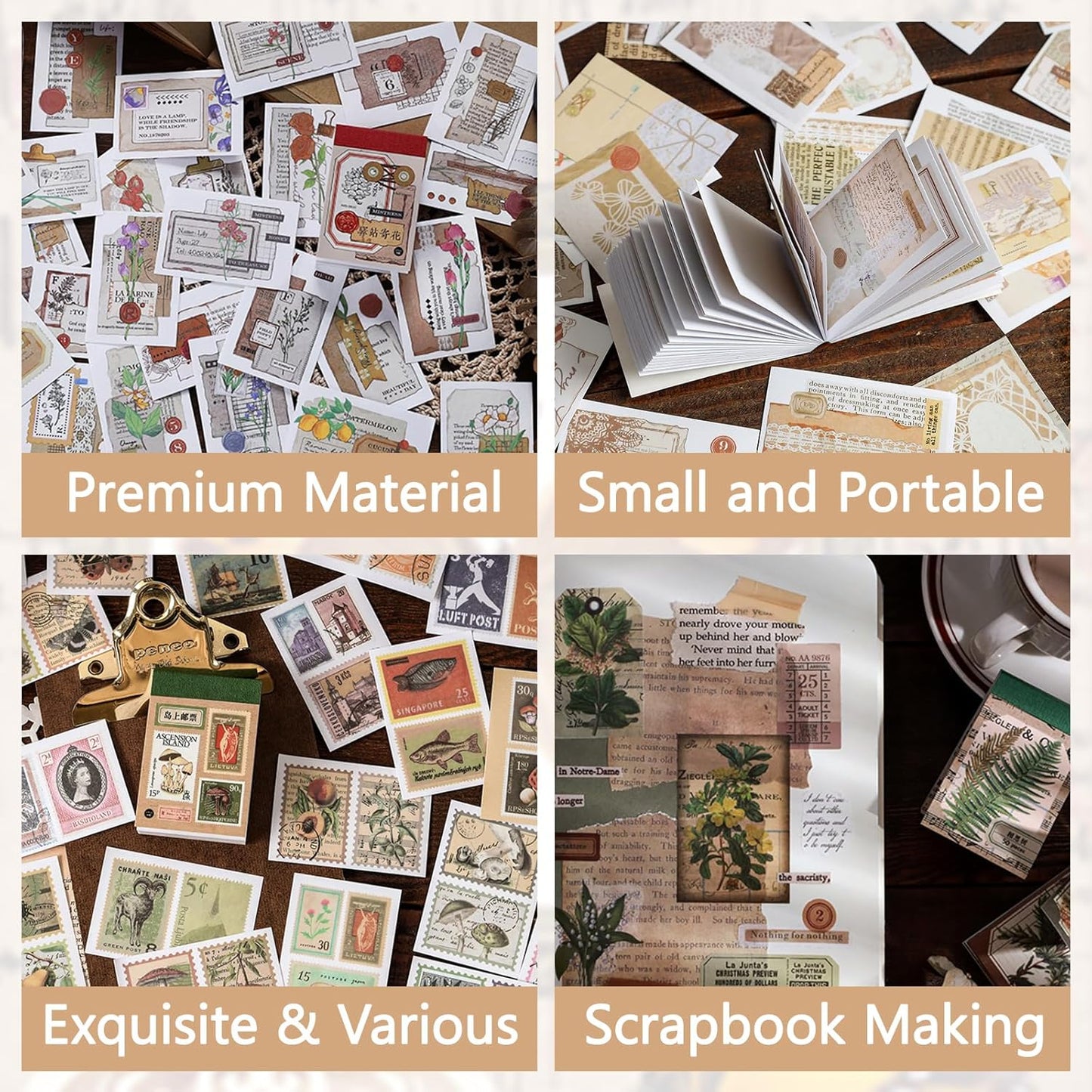 Washi Stickers, 12 Sets 600 Pcs Aesthetic Sticker Book for DIY Journaling, Journaling Supplies for Bullet Journal Art Diary Card Craft Gifts Planner Notebook