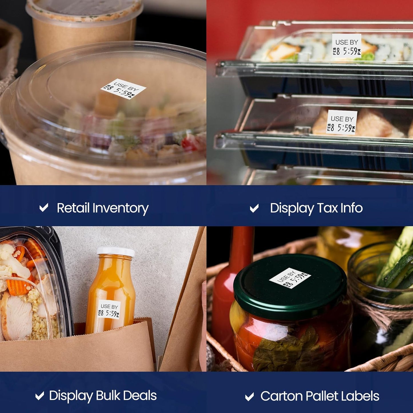 Perco USE by Labels for Monarch 1136 Price Gun - Buy 2 Sleeves Get 1 Free! 24 Rolls, 42,000 Labels - with Bonus Ink Rolls