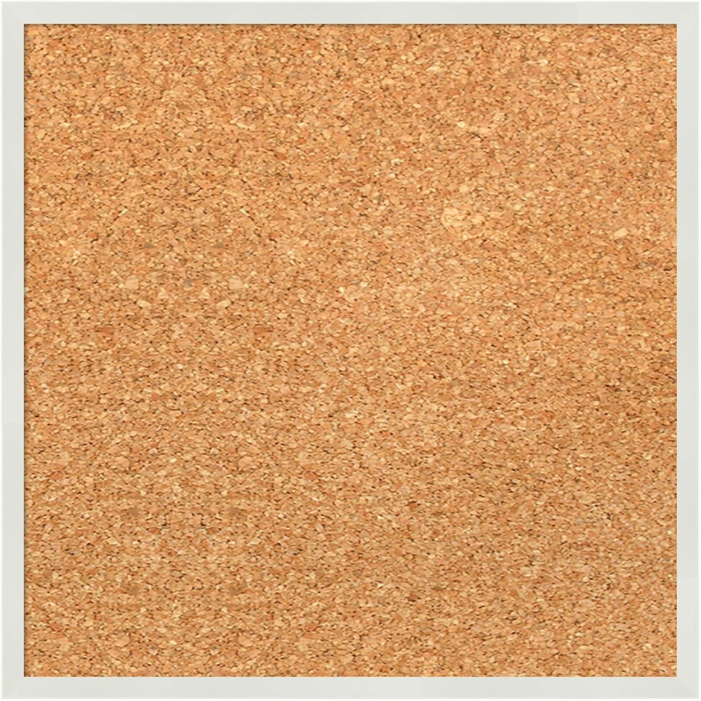 Amanti Art Natural Cork Board for Wall, 13x13 Vision Board with White Frame, X-Small Corkboard Office Decor for Home Organization, Modern Corkboard Pinboard to Display Items for Home Organization in