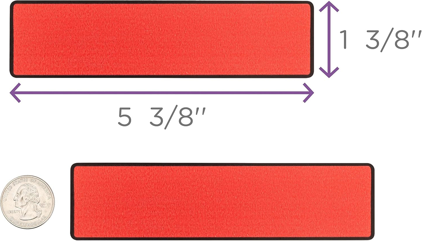 Carstens Adhesive Sticker Labels, 5 3/8” x 1 3/8”, Binder Labels for 1.5” – 4” Ring Binder Spines, Red, Roll of 200