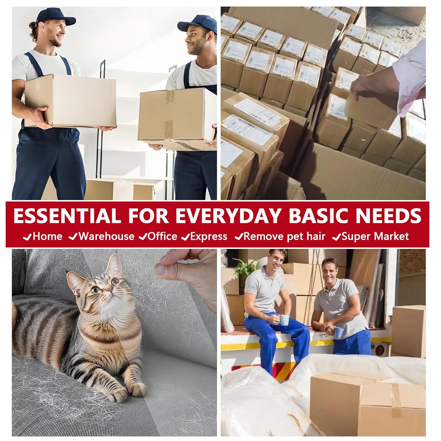 SWRT 2.7Mil Thick Ultra Clear Packing Tape, 36 Rolls Heavy Duty Packaging Tape for Shipping Packaging Moving Mailing, Thicker Sealing Tape-1.88" x 60 Yards Per Roll, 2160 Total Yards