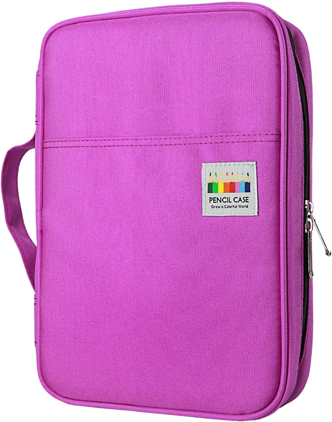 YOUSHARES 166 Slots Colored Pencil Case, 110 Slots Gel Pens fo Coloring Case Organizer, Handy Multilayer Color Pencil Holder for Glitter Gel Pens, Refills, Colored Pencils for Adults & Artist (Purple)