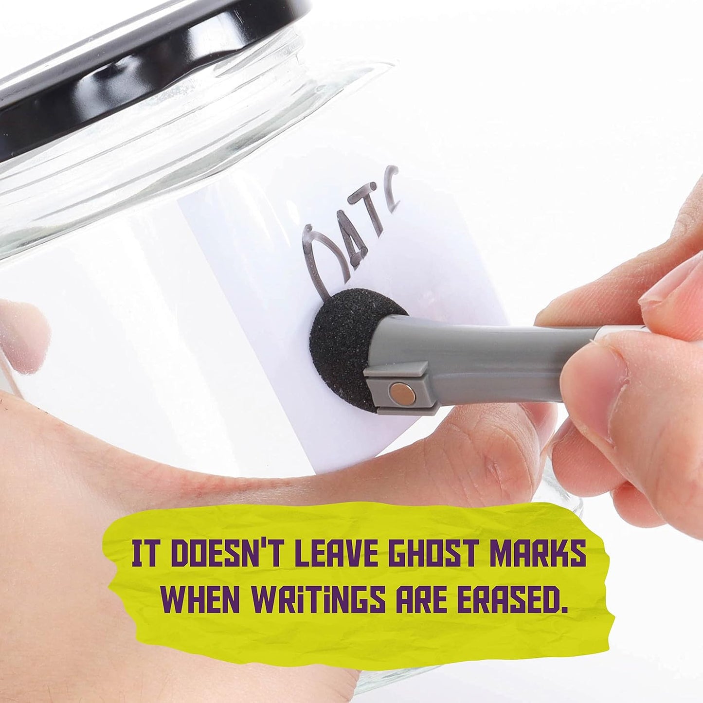 ATack Whiteboard Dry Erase Tape, 2 Inches x 30 Foot, White, Smudge-Free White Board Dry Erase Label Sticker for Storage Bins, Classrooms, and Teachers for Reading Lessons for Sentence Strips