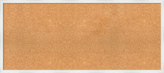 Amanti Art Natural Cork Board for Wall, 19x43 Vision Board with White Frame, Oversize Corkboard Office Decor for Home Organization, Country Rustic Corkboard Pinboard to Display Items for Home