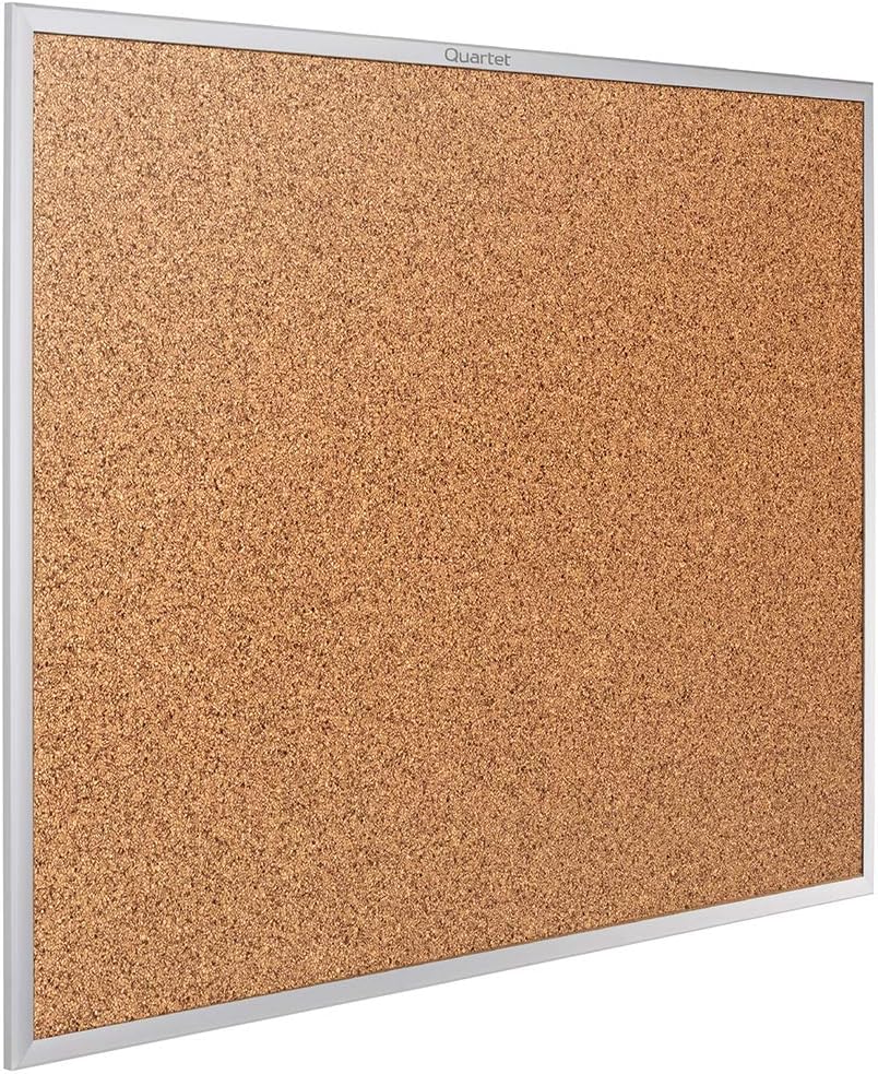Quartet Cork Board, Bulletin Board, 8' x 4' Corkboard, Aluminum Frame (2308),Silver
