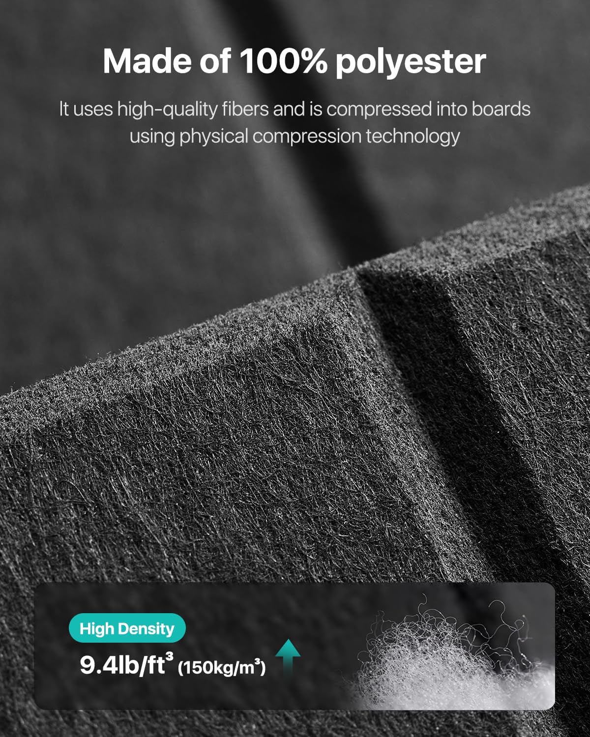 12 Pack Sound Proof Foam Panels for Walls, Self-Adhesive Acoustic Panels Sound Absorbing, 12" X 12" X 0.4" High Density Soundproof Wall Panels Tiles for Door, Ceiling, Home Office, Black