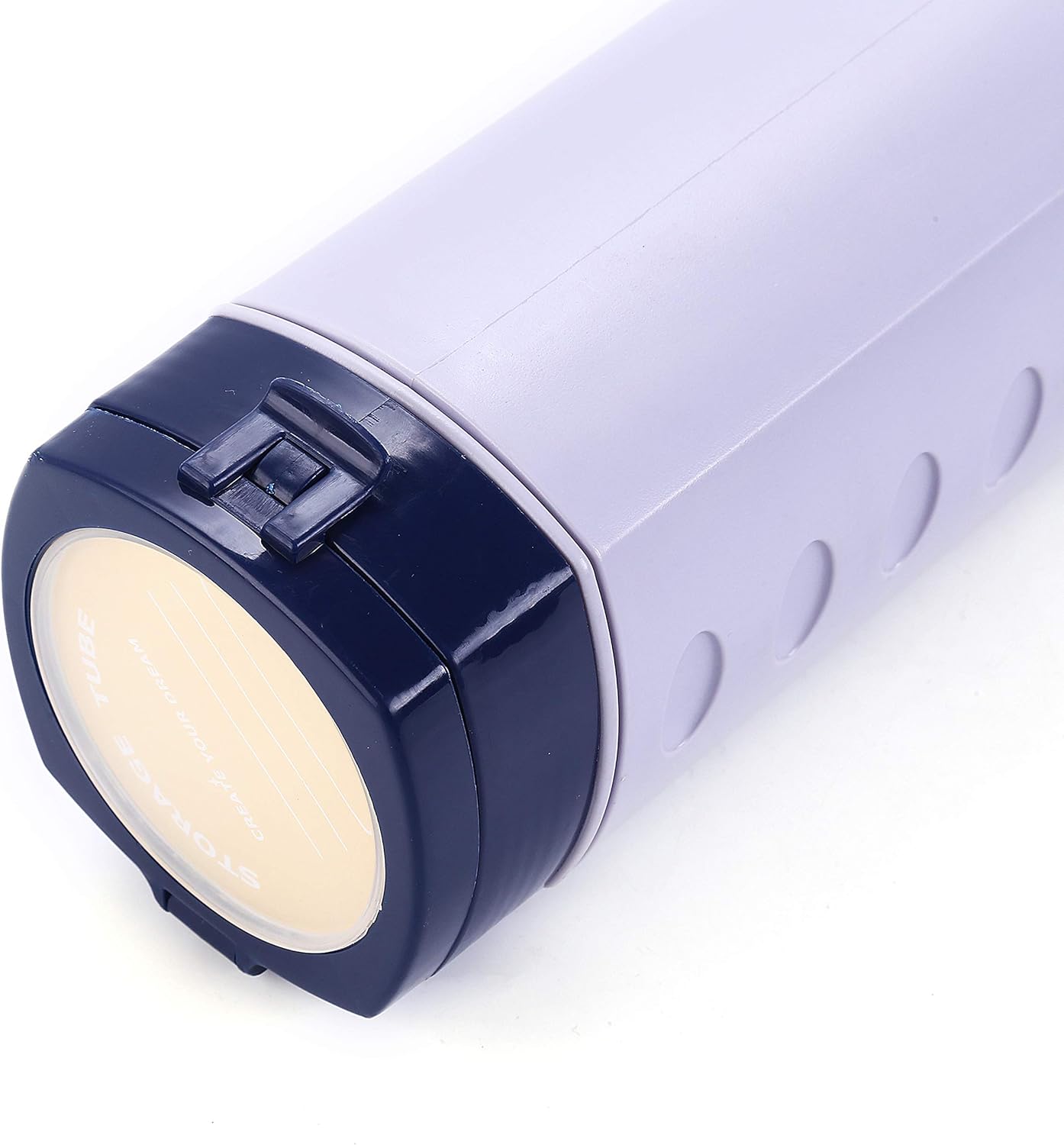 2-Pack Extendable Poster Tubes Expand from 24.5” to 40” with Shoulder Strap | Carry Documents, Blueprints, Drawings and Art | Creamy White and Violet Portable Round Storage Cases with Lids and Labels