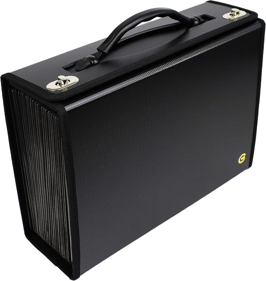 CNK Accordion File Folders with 24 Pockets Organizer for Document Paper Storage Folder Documents Expanding Binder Folio Pocket Receipt Filing Expandable Files Dividers Labels Letter Durable Handle