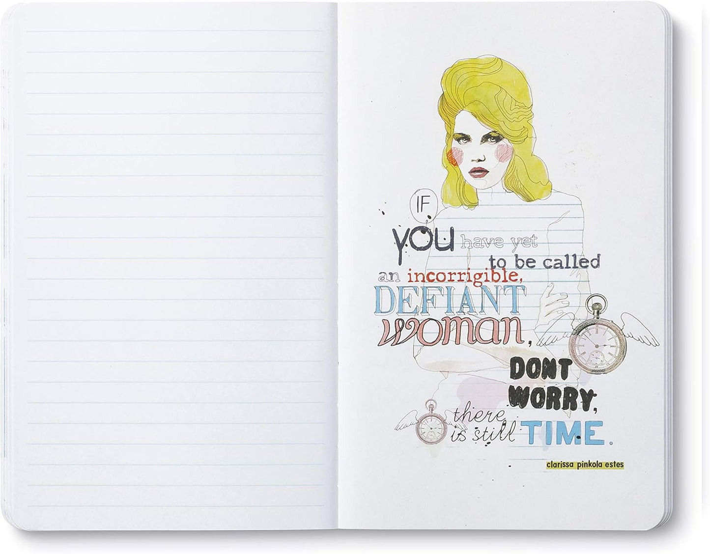 Compendium Softcover Journal - I must be a mermaid… I have no fear of depths, and a great fear of shallow living. – A Write Now Journal with 128 Lined Pages, 5″W x 8″H